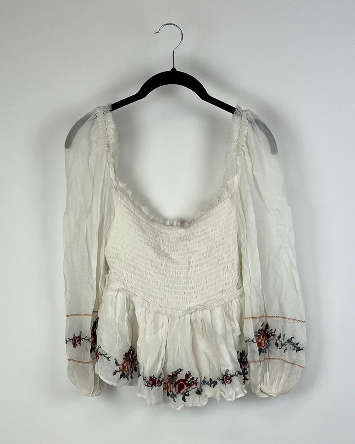 Floral Smocked Top - Small