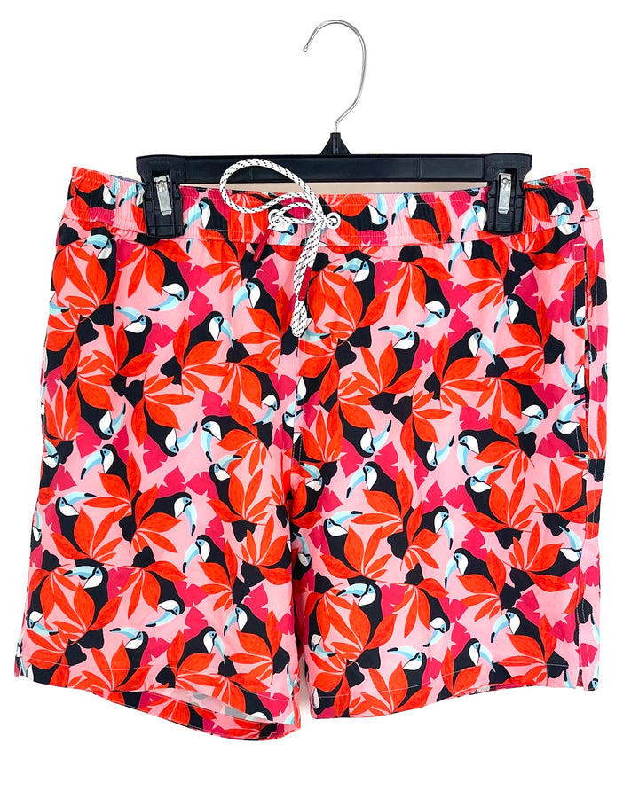 MENS Toucan Swim Shorts - Medium