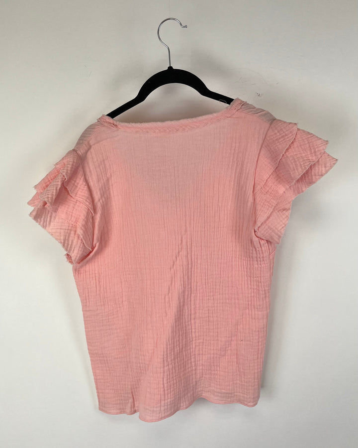 Pink V-Neck Top - Size 4-6