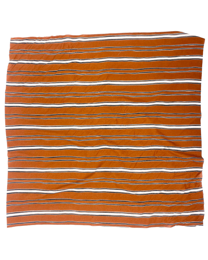 Brown Stripe Square Scarf