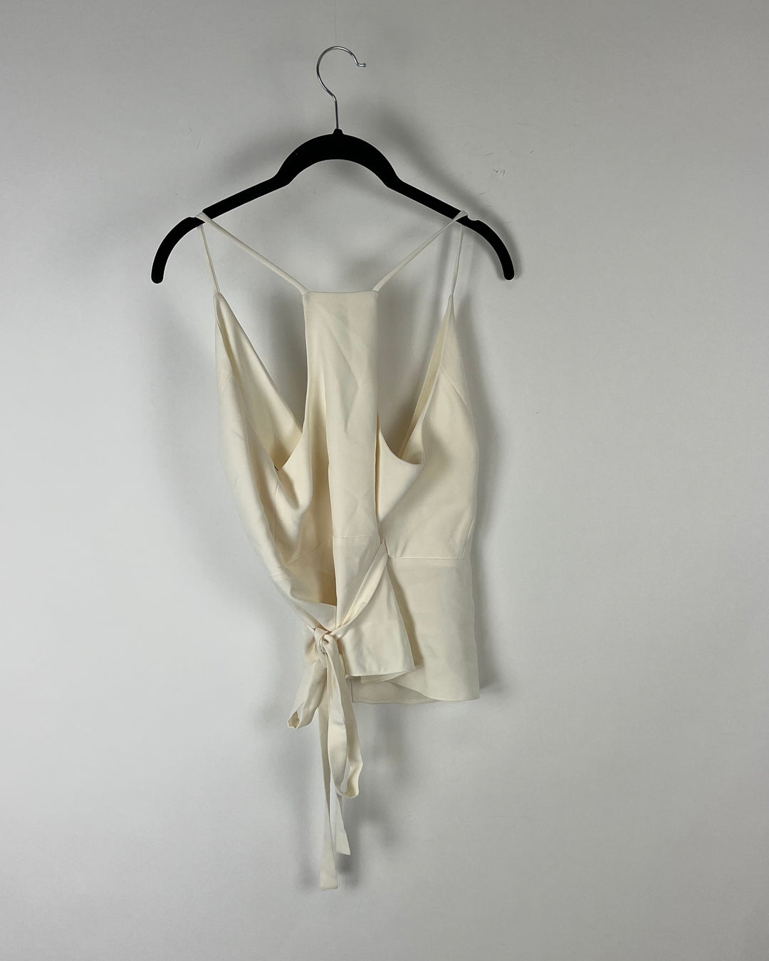 Cream V-neck Flowy Top - Small