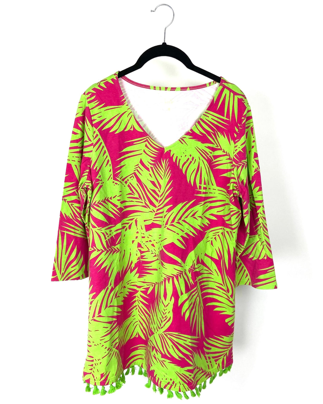 Tropical Top With Tassel Trim - Small/ Medium and Large/Extra Large