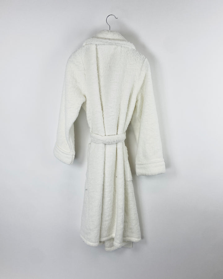 White Sherpa Robe - Small