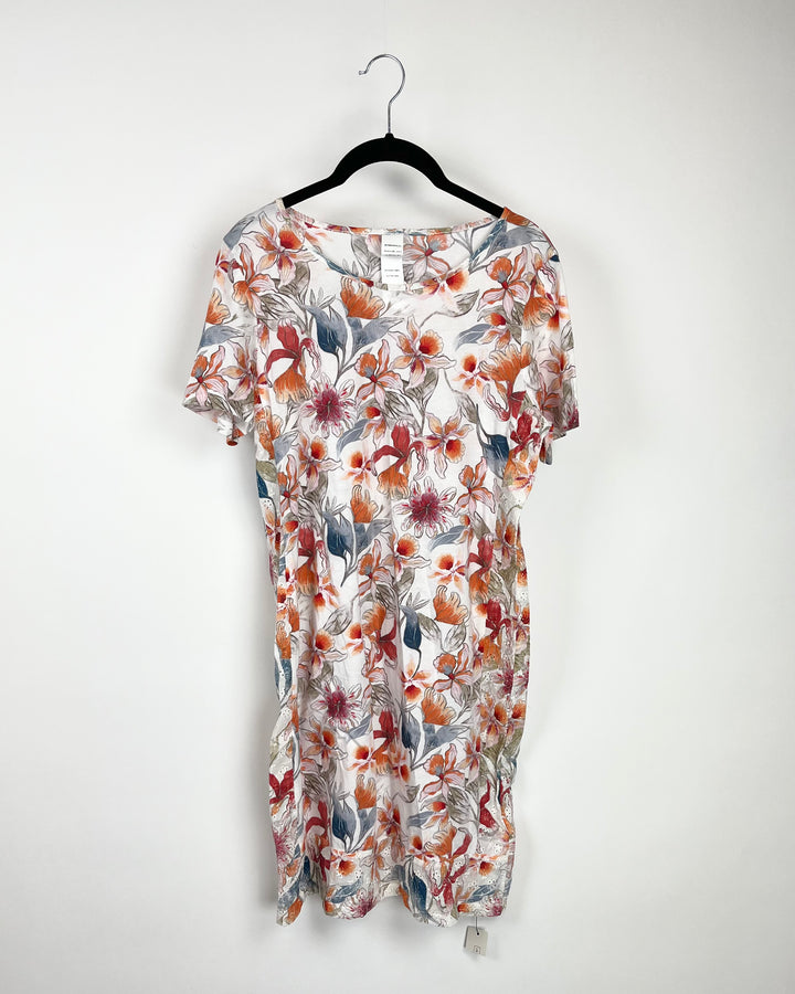 Short Sleeve Floral Dress - Small