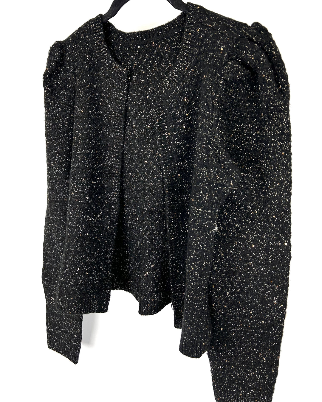 Black and Metallic Gold Cardigan - Small