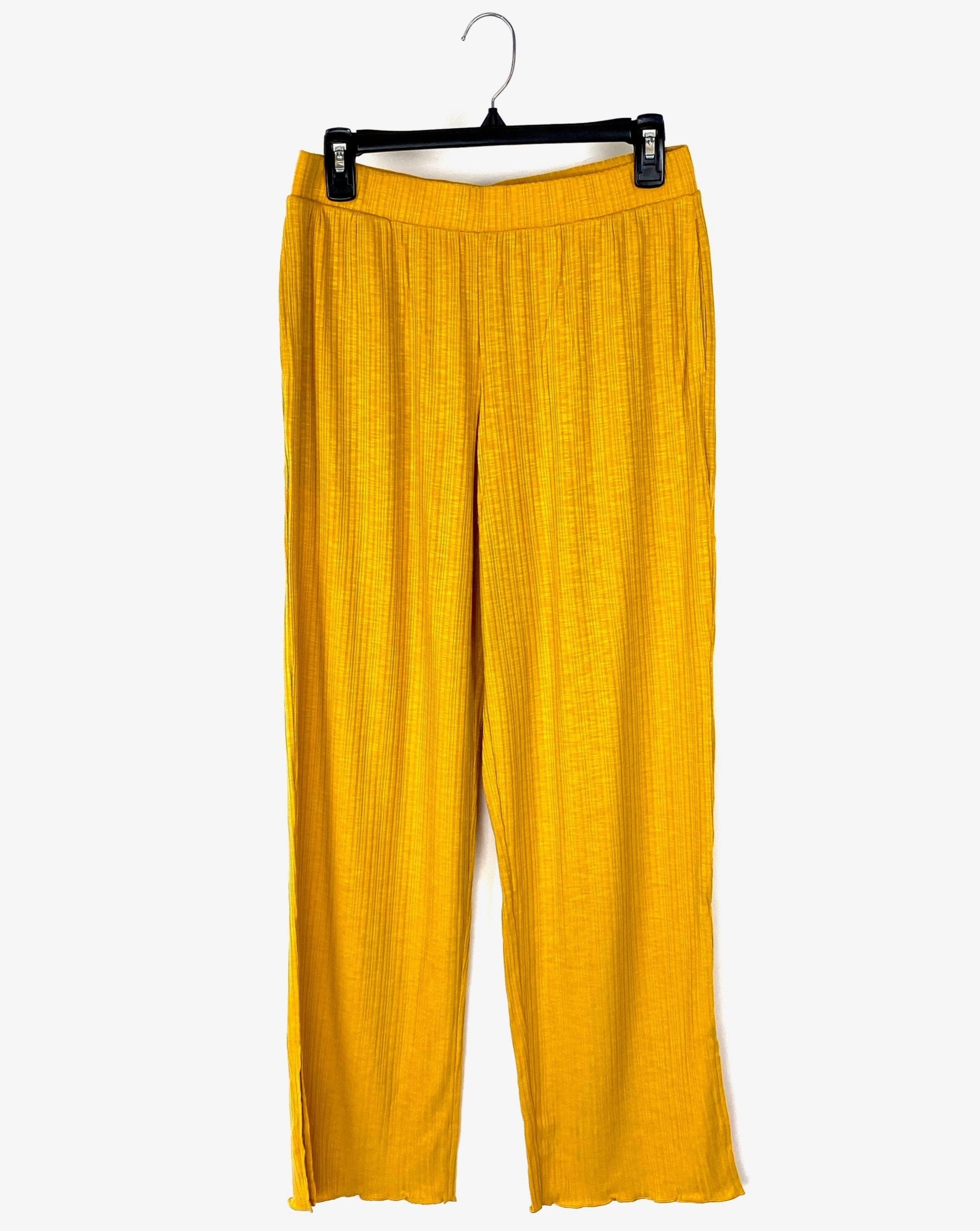 Flowy yellow pants hotsell