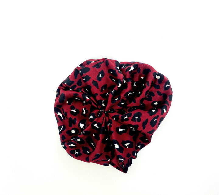 Burgundy Leopard Print Jumbo Scrunchie