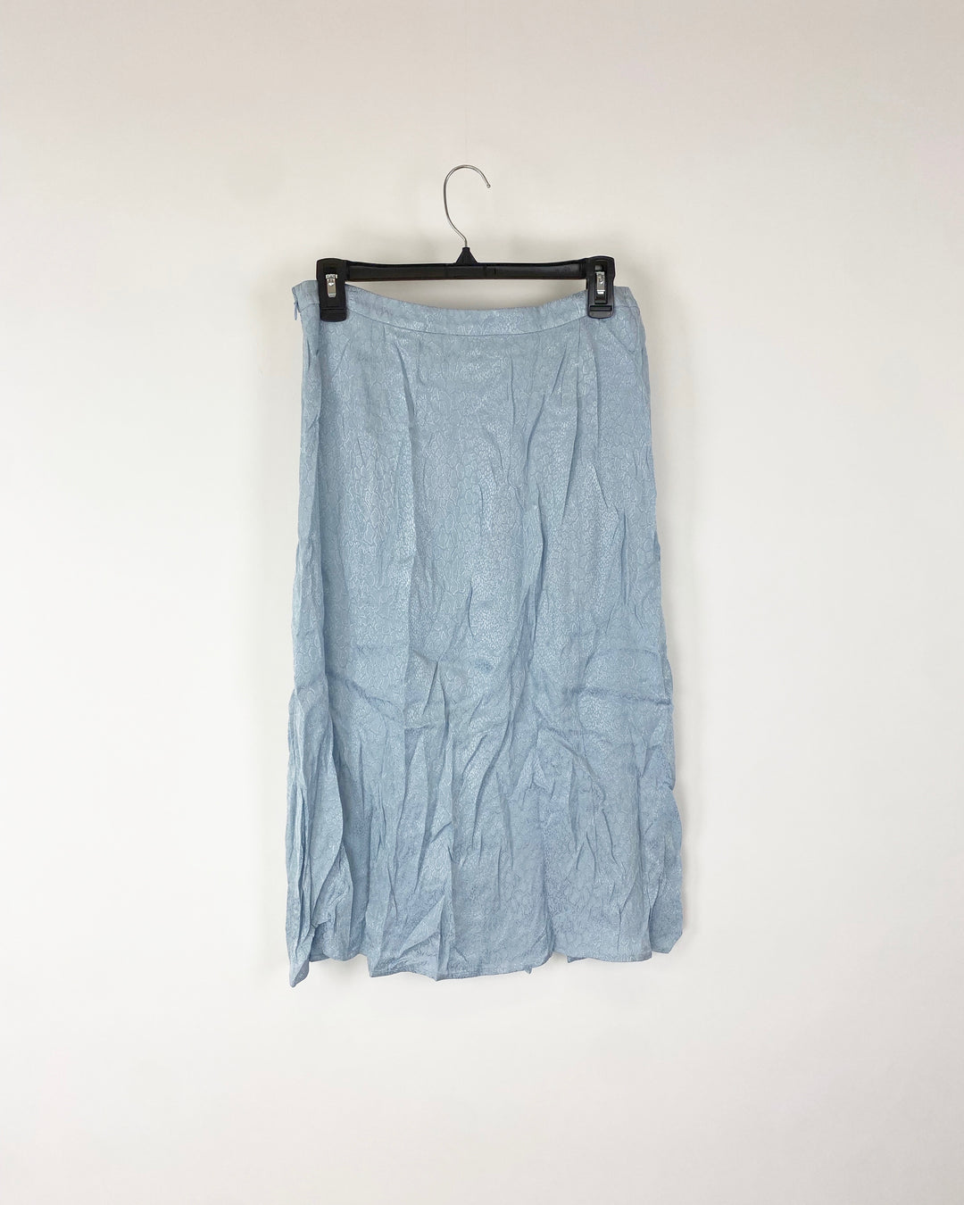 Light Blue Snakeskin Skirt - Medium