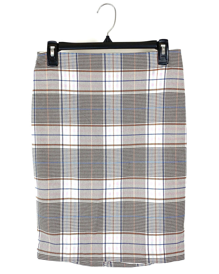 Plaid Pencil Skirt - Size 4