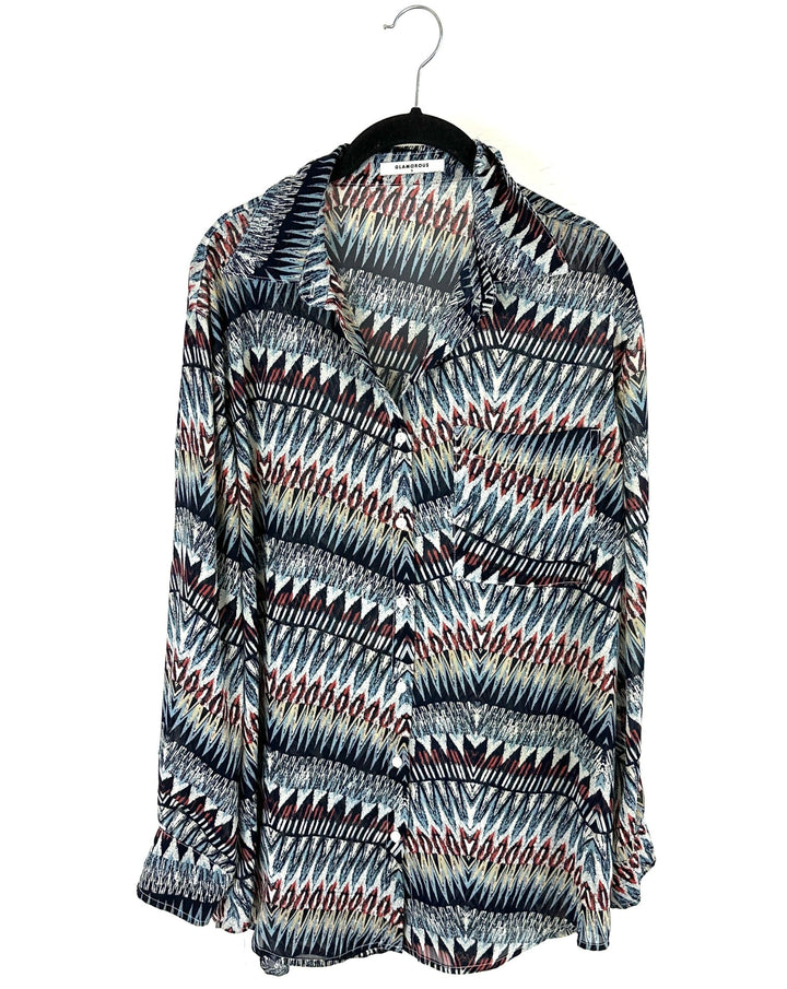 Glamorous Abstract Blouse - Small