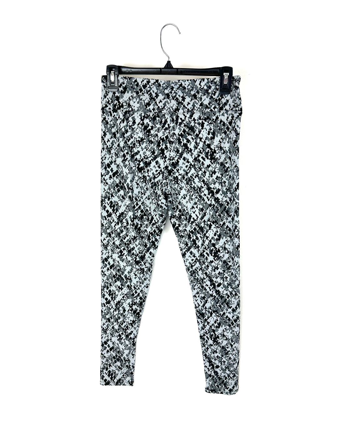 Grey And Black Printed Leggings - Small/Medium