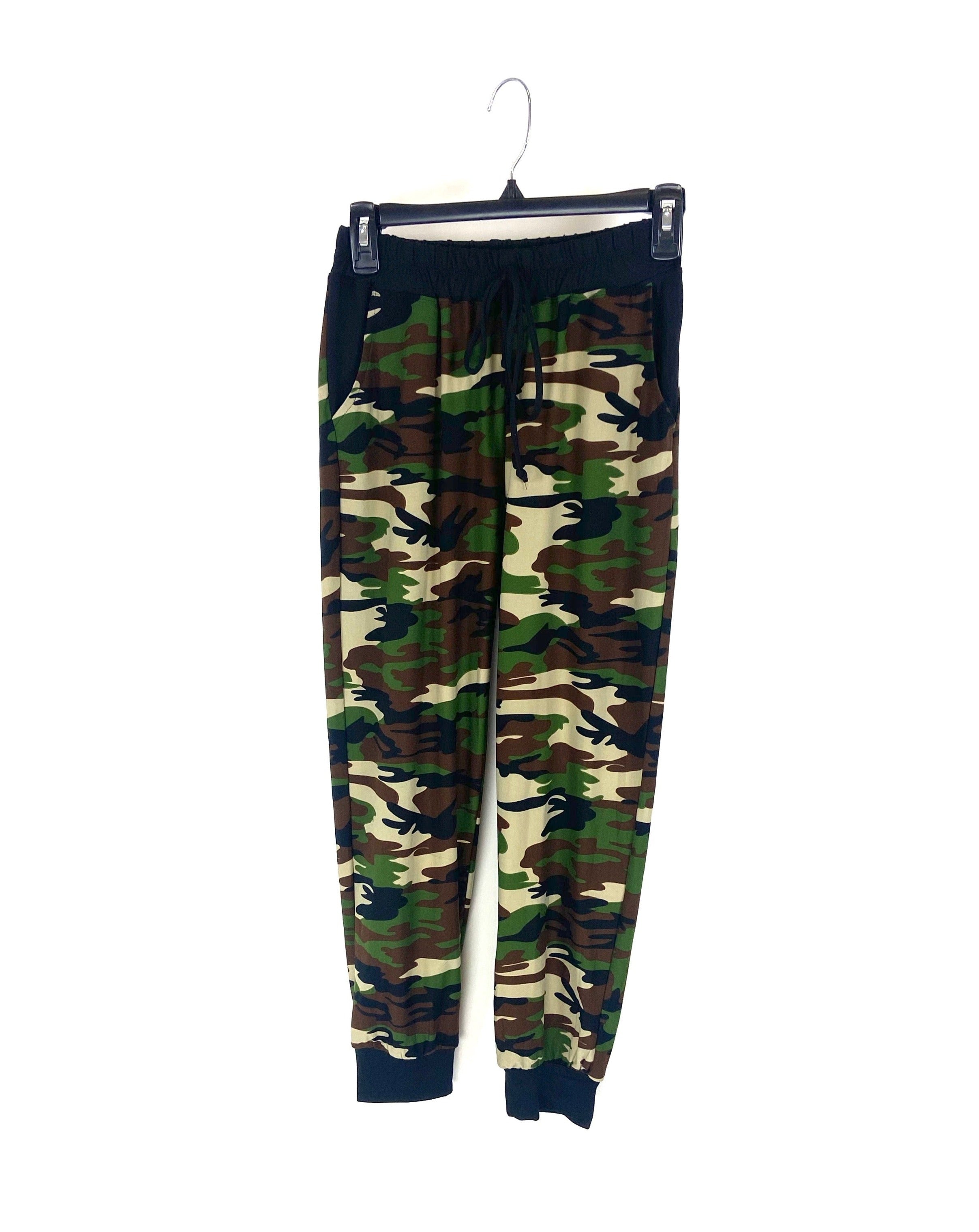 Green Camo Joggers Small