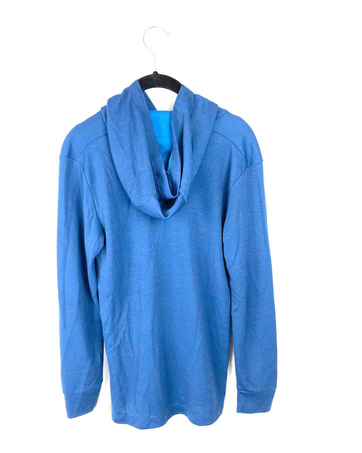 Dark Blue Top With Hood - Extra Small