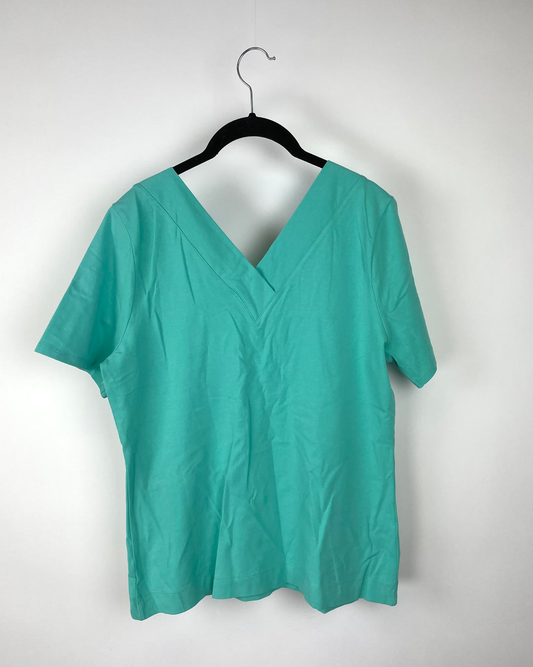 Teal V-Cut Top - Small