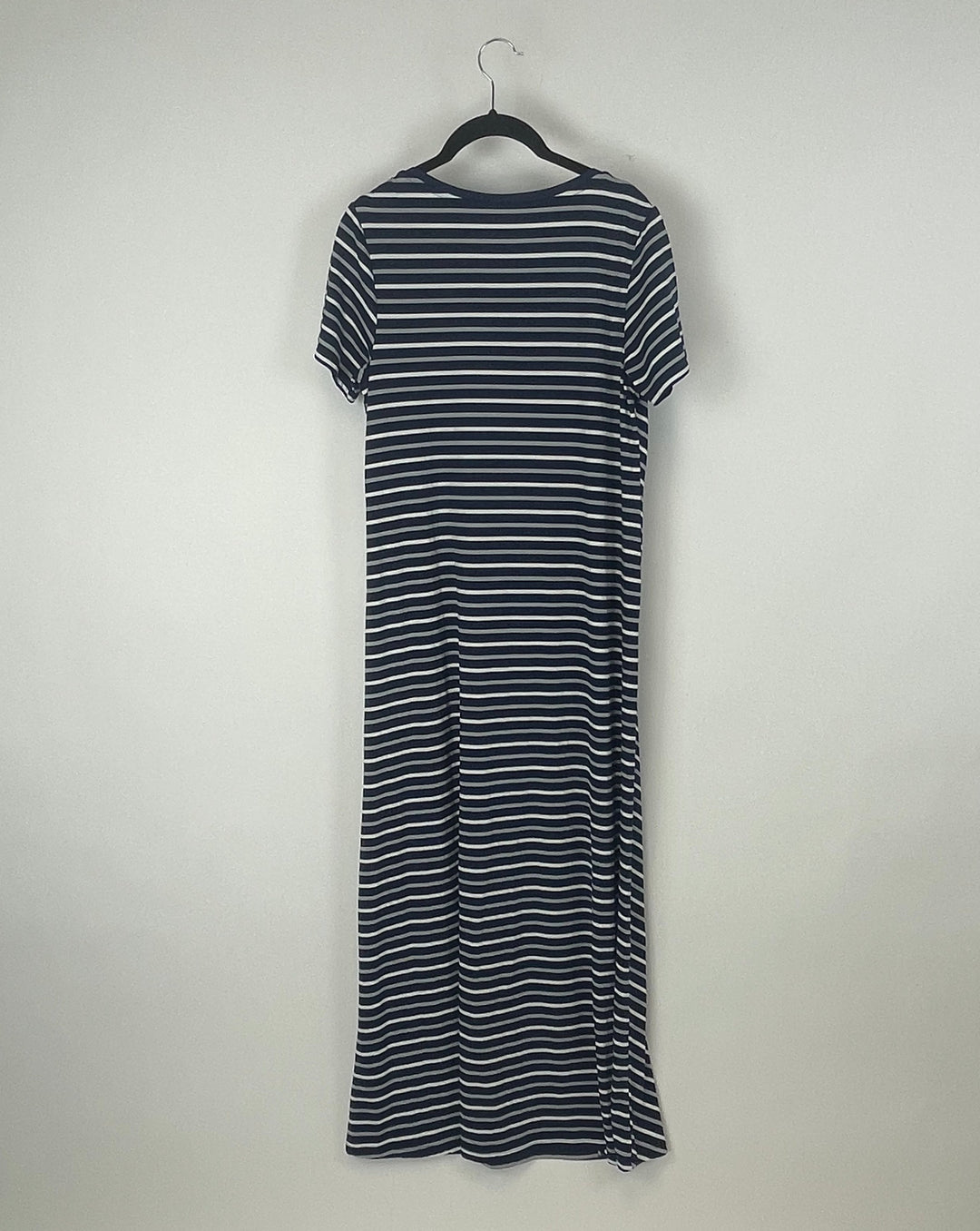 Blue Striped Maxi Dress - Size 6-8