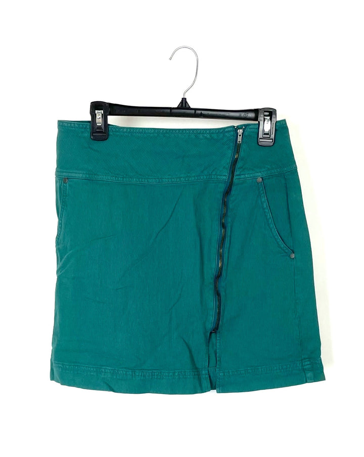 Teal Skirt With Zipper - Size 4