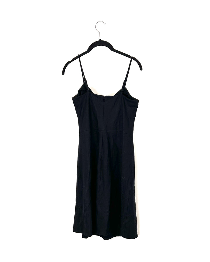 Vince Ruched Black Dress - Small