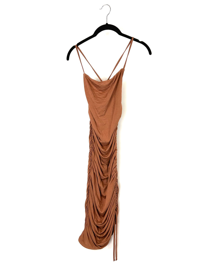 Majorelle Brown Cinched Dress - Extra Small