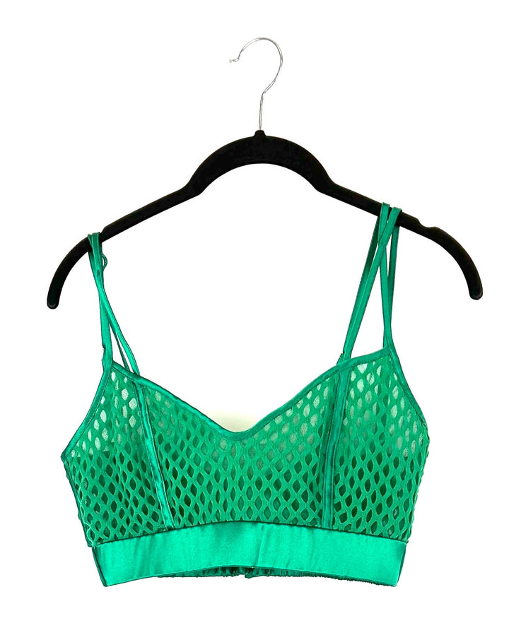 Randi Rahm Mesh Green Top - Small