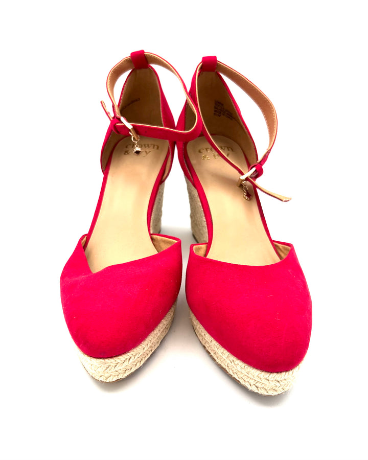 Crown & Ivy Hot Pink Wedges - Size 9.5