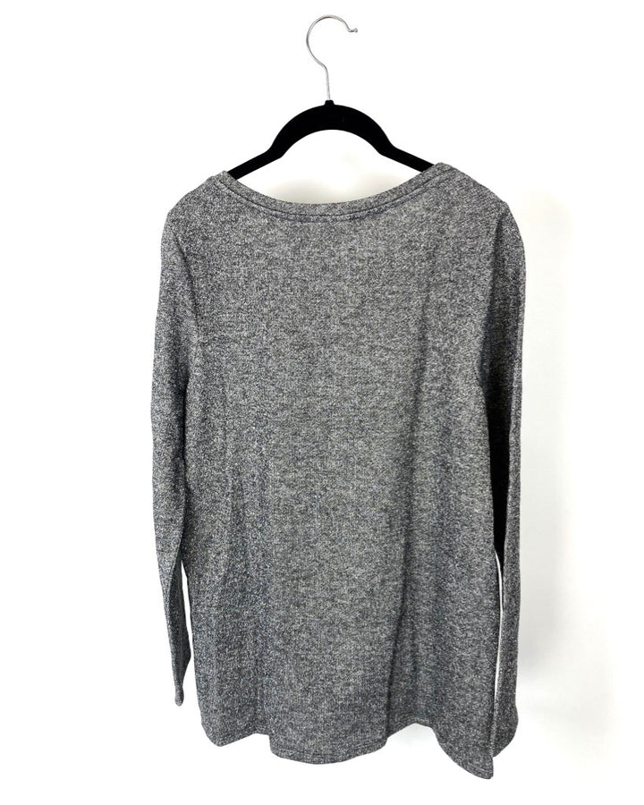 Dark Grey Sequin Top- Small/Medium