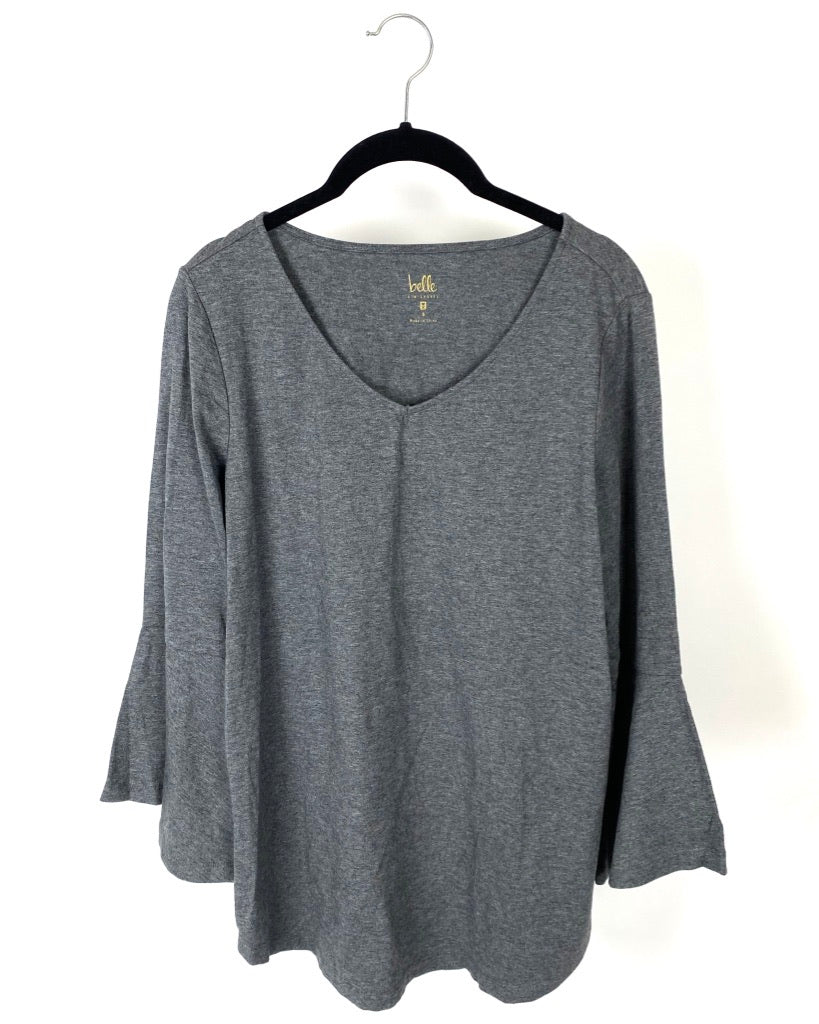 Dark Grey Flared Long Sleeve- Small/Medium