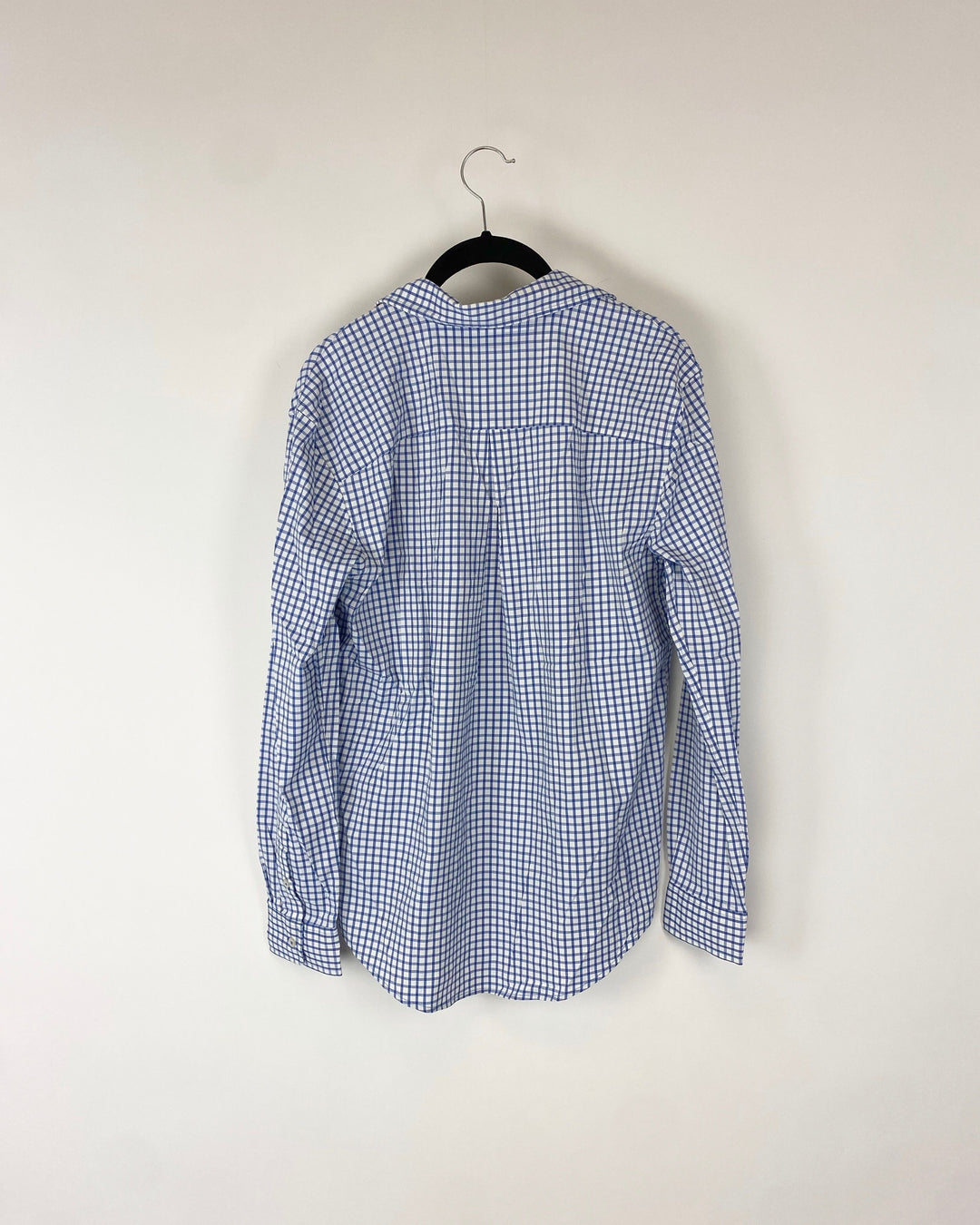 Blue And White Checkered Flannel - Small