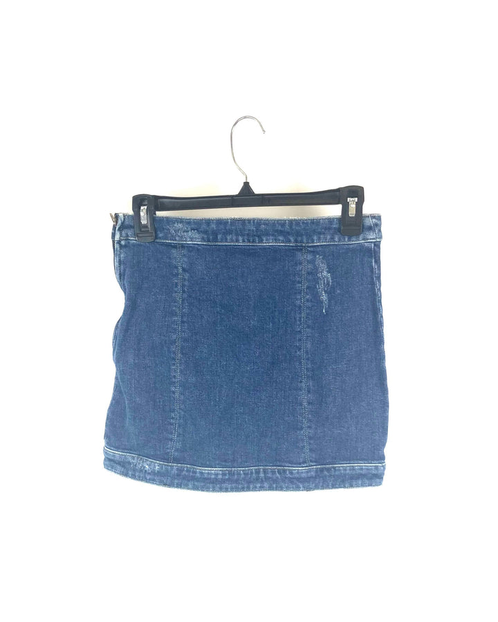 Medium Dark Blue Mini Skirt - Extra Small