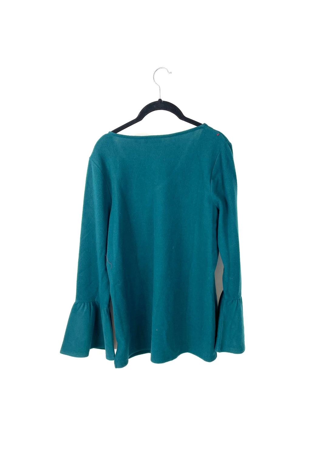 Emerald Green Top With Bell Sleeves - Small/Medium